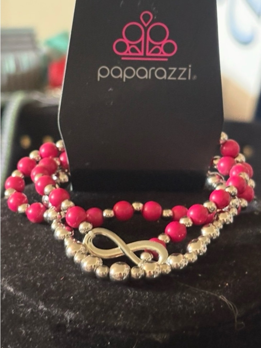 Paparazzi Hot Pink Infinity Stack Bracelet Set